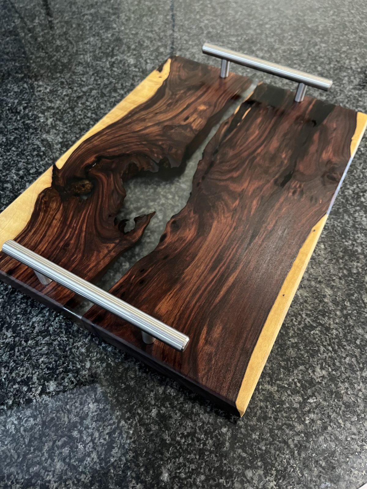 Tamboti Wood Serving Tray - Clear - Image 6