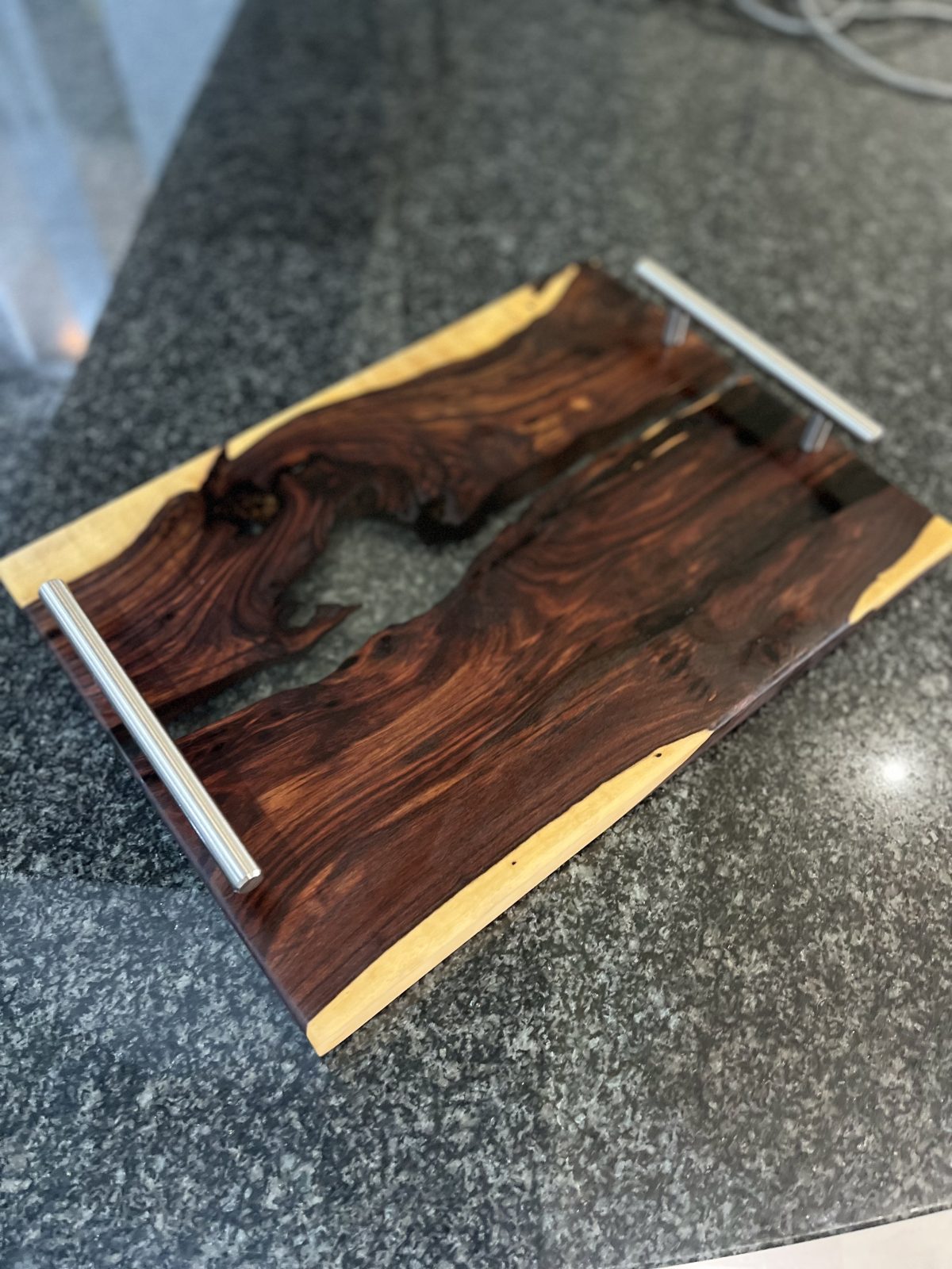 Tamboti Wood Serving Tray - Clear - Image 2